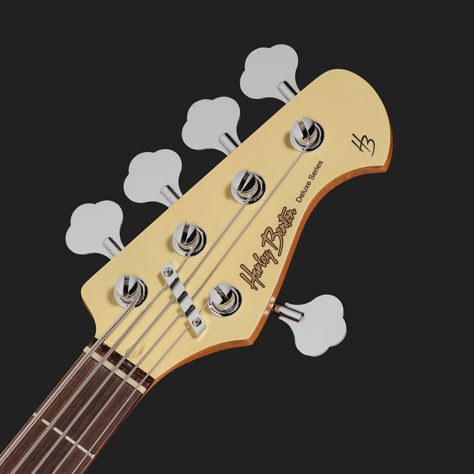 Kopfplatte des 5-Saiter E-Bass Harley Benton PJ-75 VW Vintage