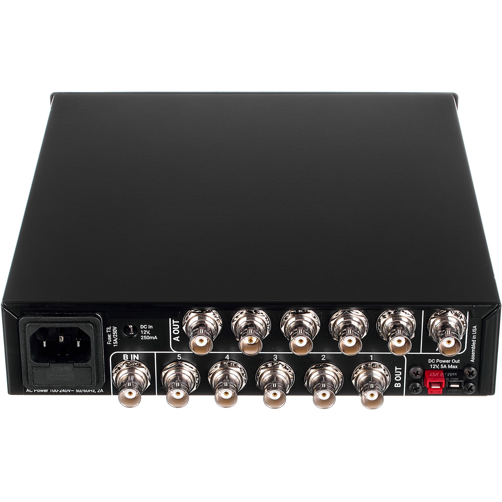 RF Venue Distro 5 HDR, Anschlüsse auf Rückseite