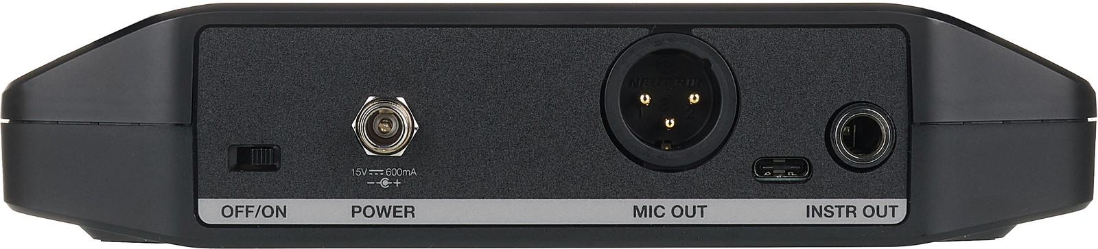 Connectique à l’arrière du GLXD14+ de Shure