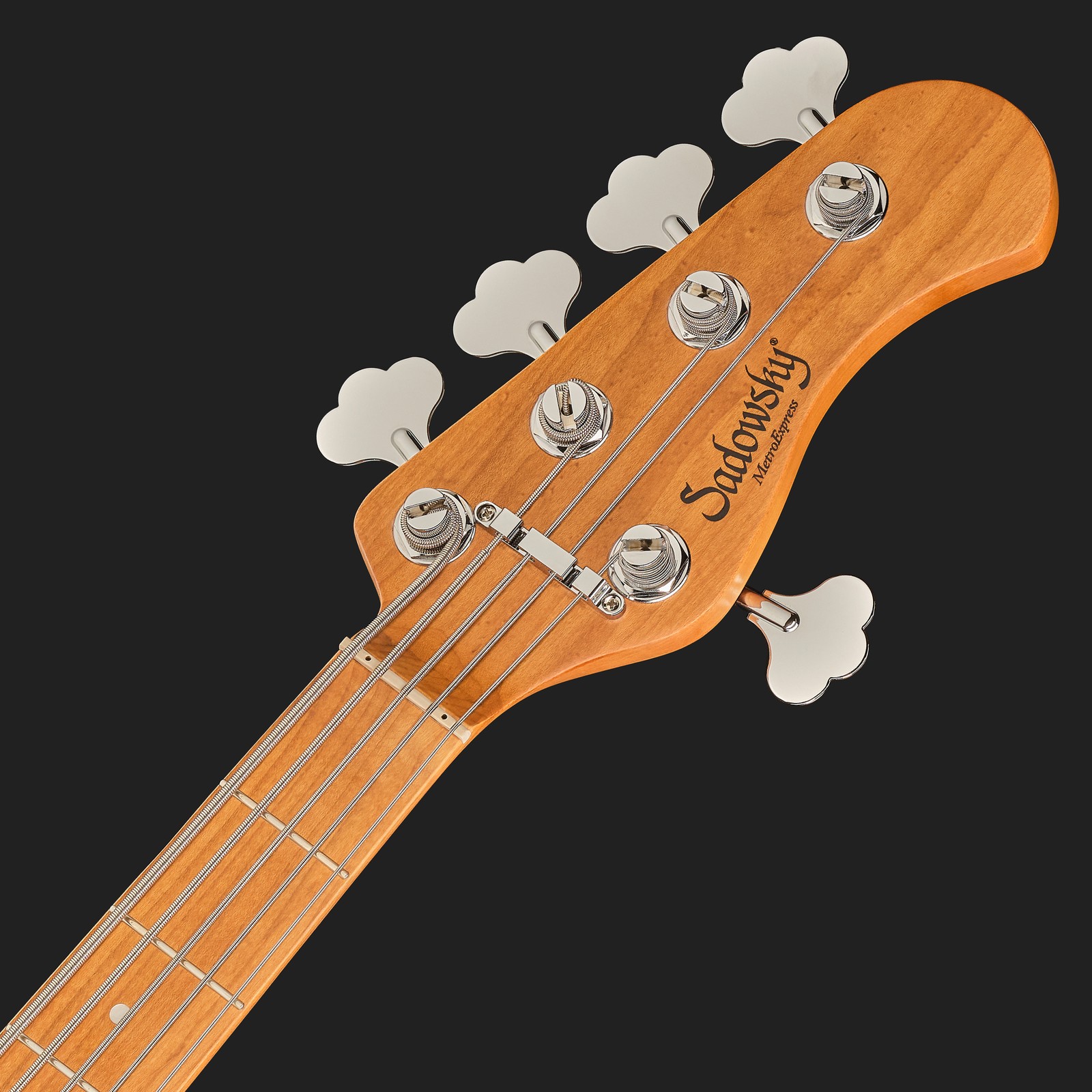 Headstock, Sadowsky MetroExpress 21 Vintage M5 Maple Sunburst, five-string bass guitar