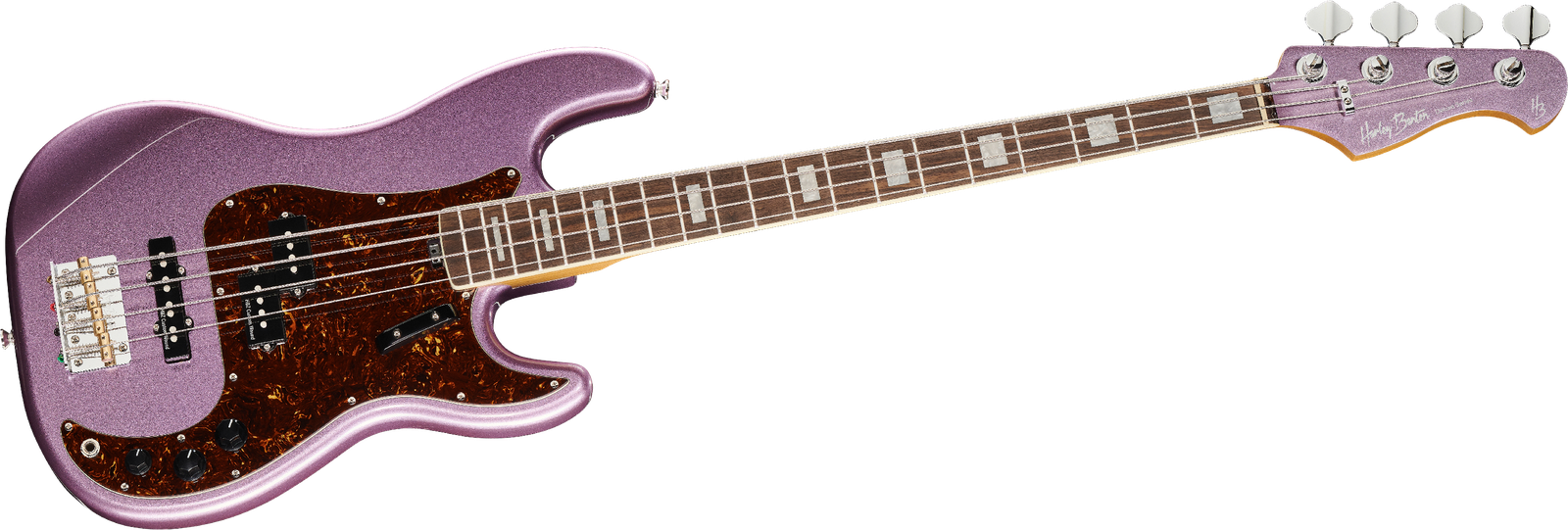 Harley Benton MV-4PJ Burgundy Mist E-Bass Frontalansicht