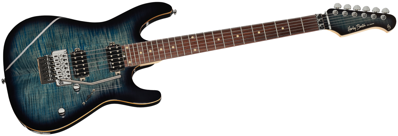 Harley Benton Fusion-III HH FR EB FBLB E-Gitarre
