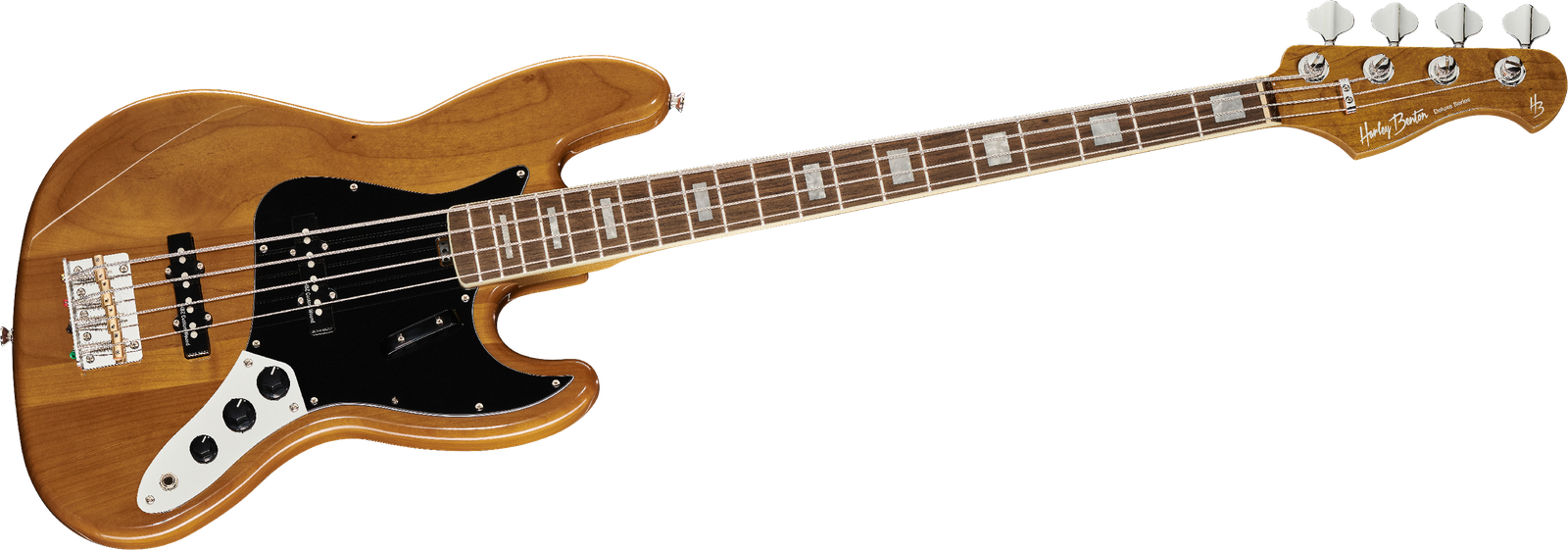 Frontansicht 4-Saiter E-Bass Harley Benton MV-4JB Natural