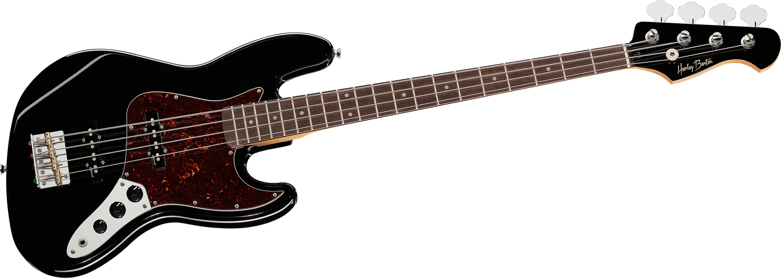 4-Saiter E-Bass Harley Benton JB-62CC BK von vorne