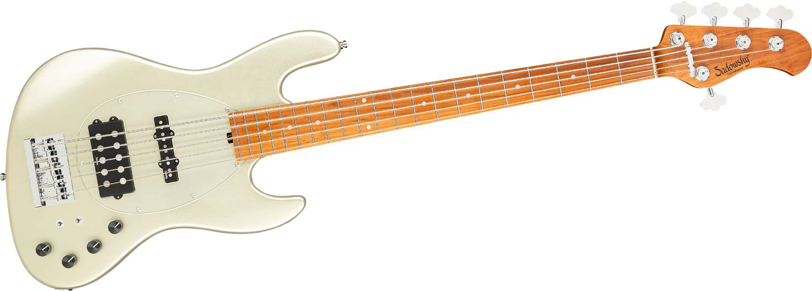 Sadowsky MetroExpress 21 Vintage M5 Maple Champagne, five-string electric bass