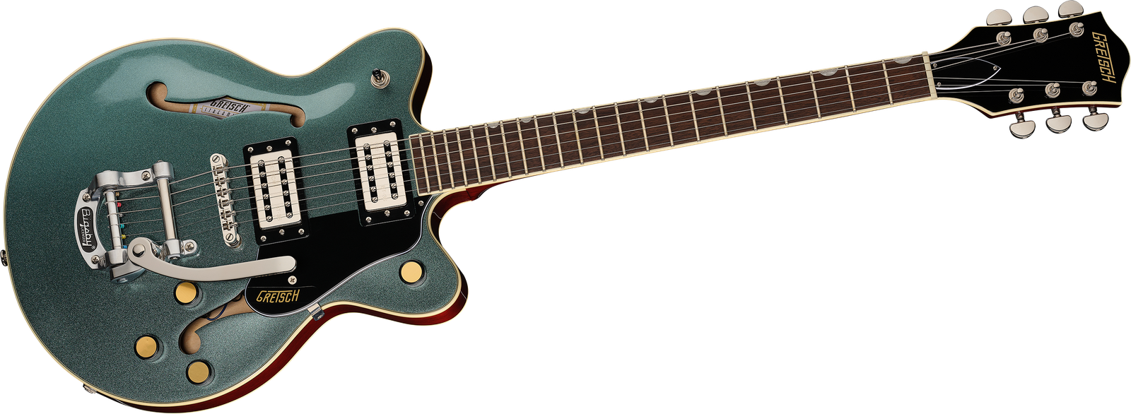 Frontalansicht der Gretsch G2655T STRML CB JR DC GNMTL