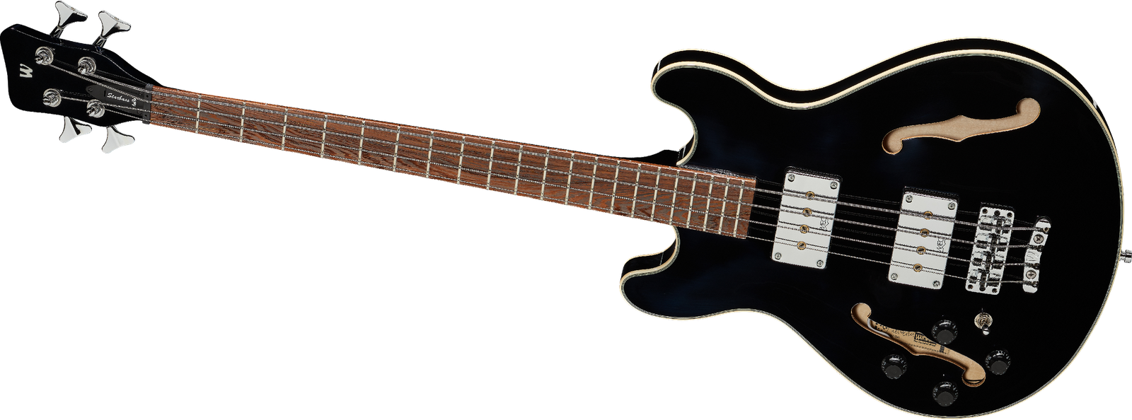 Warwick RockBass Star Bass 4 Black Left-Handed, semihollow bass guitar