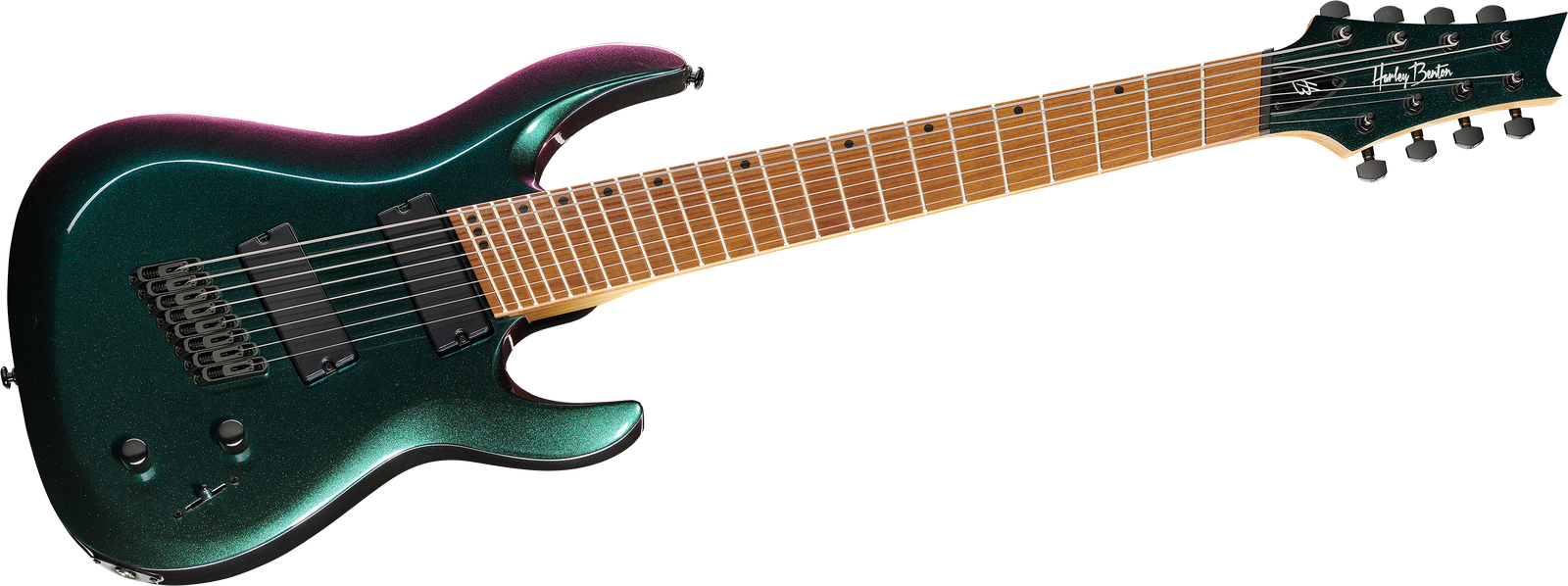 8-saitige E-Gitarre Harley Benton R-458FFB Roasted MultiScale