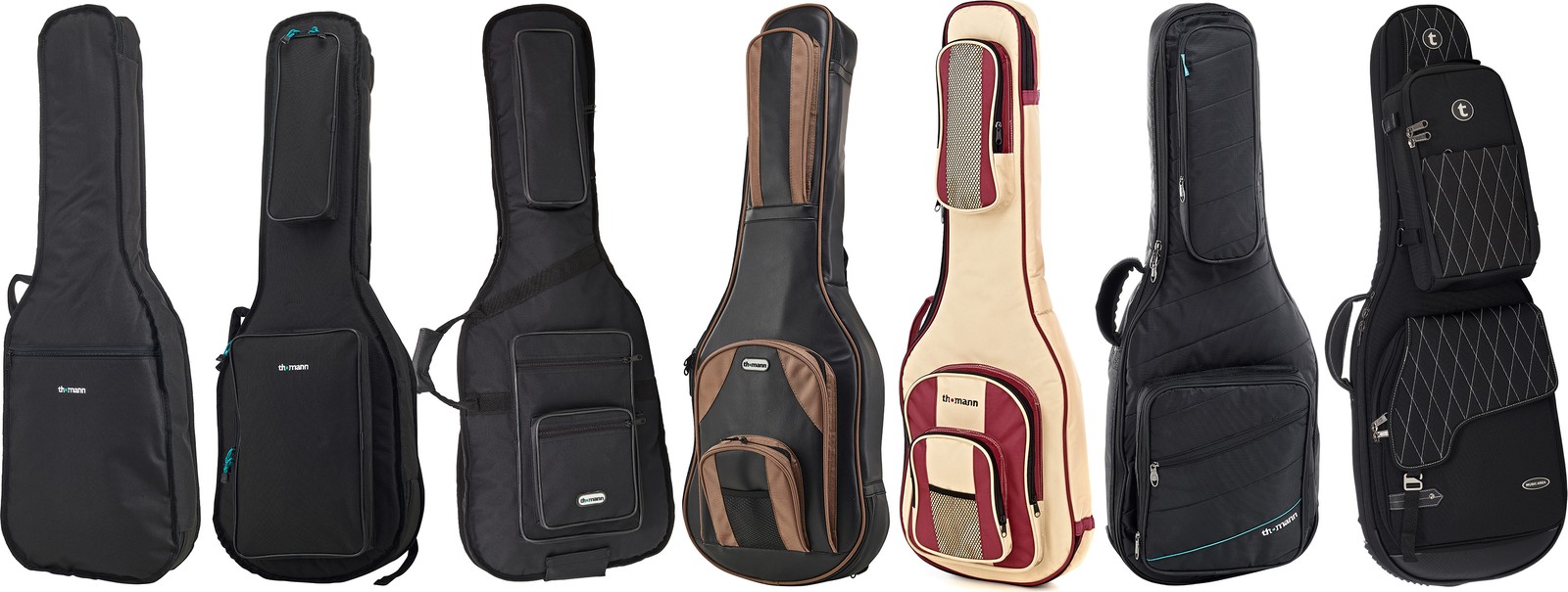 Unterschiedliche Thomann-Gitarrentasche