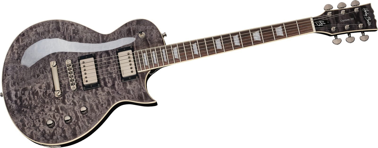 Harley Benton SC-Custom III Quilt Midnight full view
