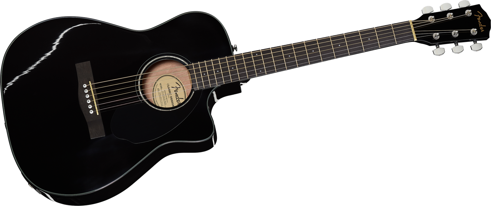 Fender CC-60SCE Blk WN Akustikgitarre
