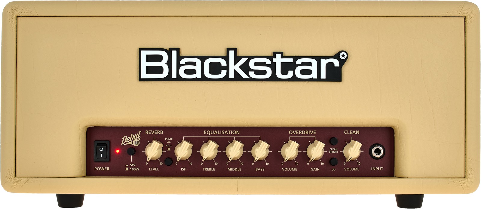 Frontalansicht des Blackstar Debut 100RH Head Beige 
