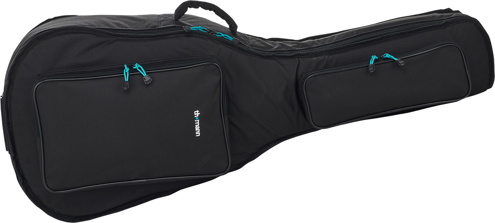 Frontalansicht der Thomann Classic Gitarrentasche schwarz 