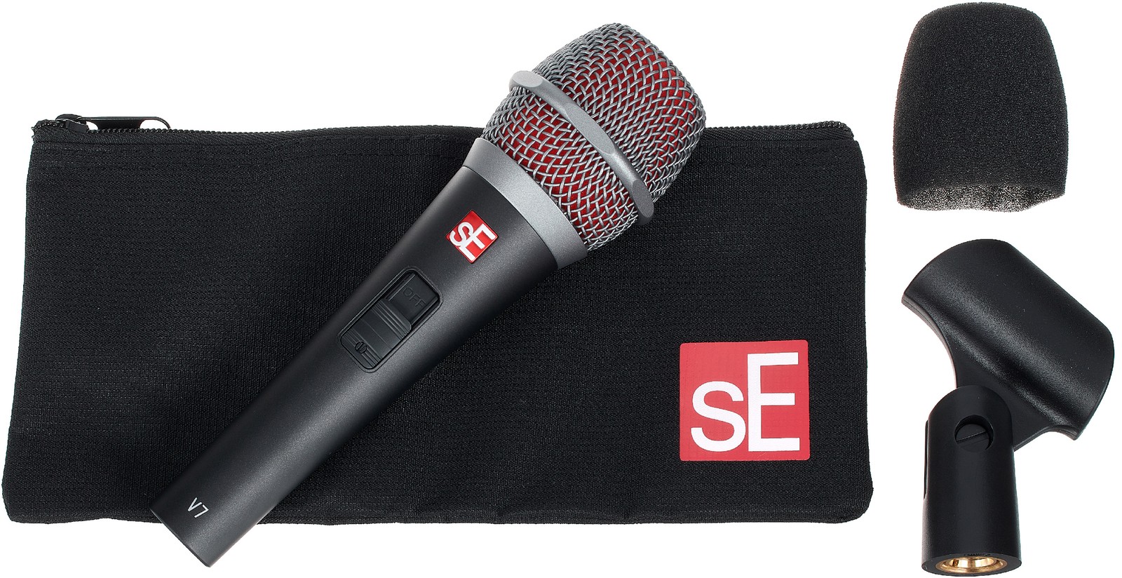 SE Electronics V7 Switch mit Windschutz, Klemme und Tasche