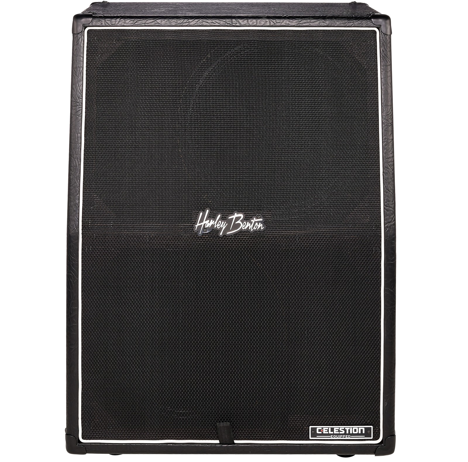 Front view of Harley Benton G212 Vertical Celestion V30 speaker cabinet