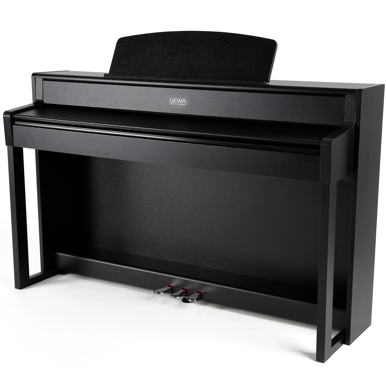 Schwarzes Digitalpiano Gewa UP 395 Black mit geschlossener Tastaturabdeckung