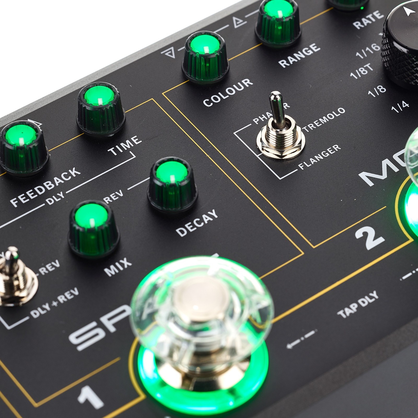 Mooer Black Truck control elements in the Space effects section