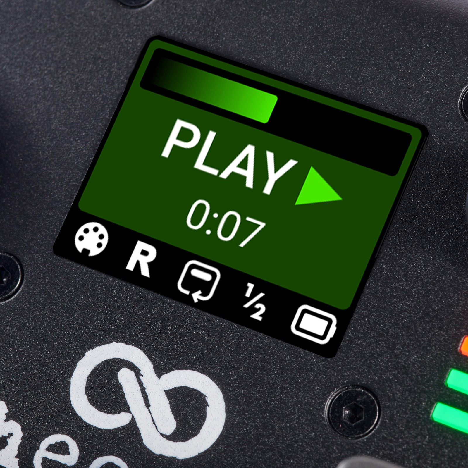 Onboard screen of the Sheeran Loopers Looper +