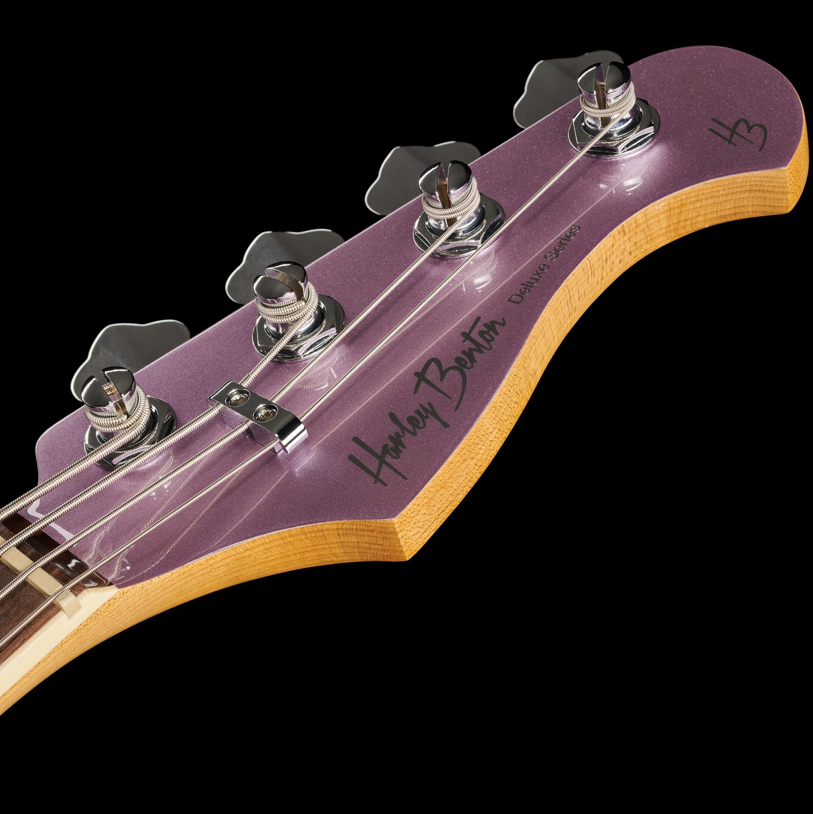 Harley Benton E-Bass Kopfplatte in lila