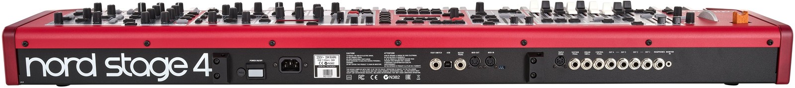 Sockets on the back of Clavia Nord Stage 4 Compact