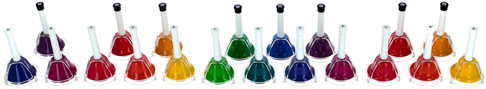 bunte Thomann Rainbow Handbells TRHB-20 Handglocken