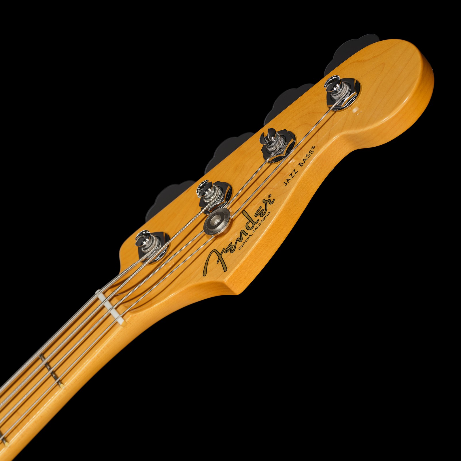 Kopfplatte des Fender Am Pro II Jazz Bass MN OW E-Bass
