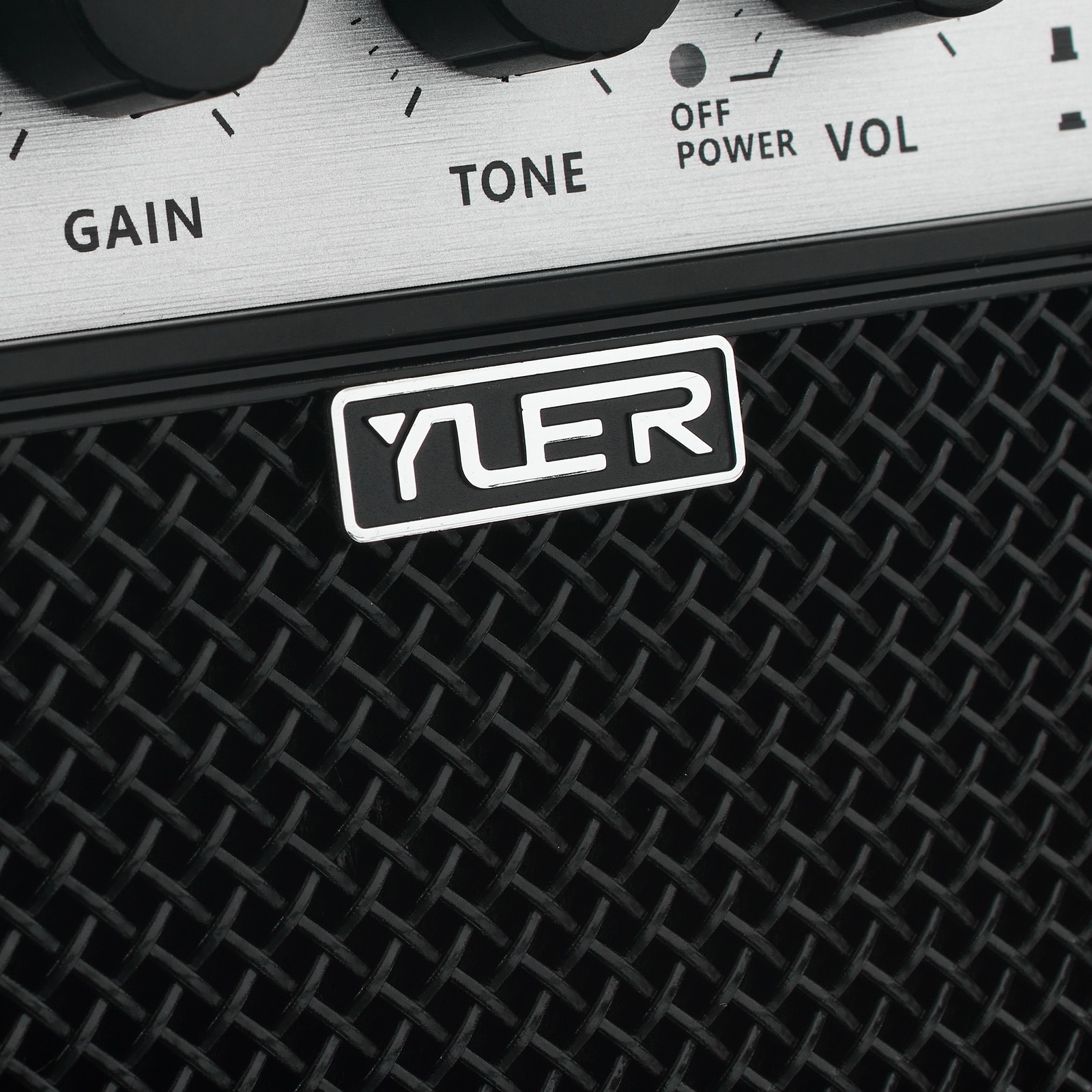 Front grille of the Yuer BA-10E Bluetooth practice amp