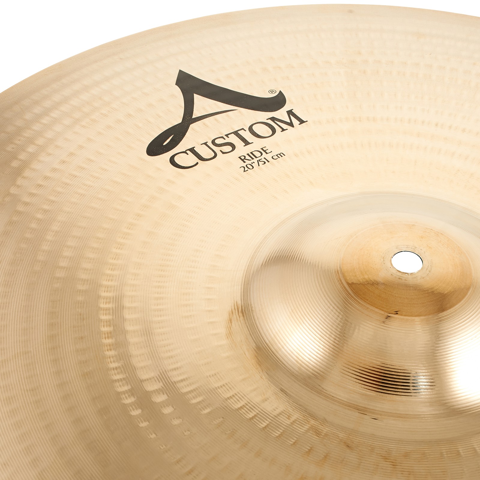 Oberseite des Zildjian A-Custom 20" Ride Beckens