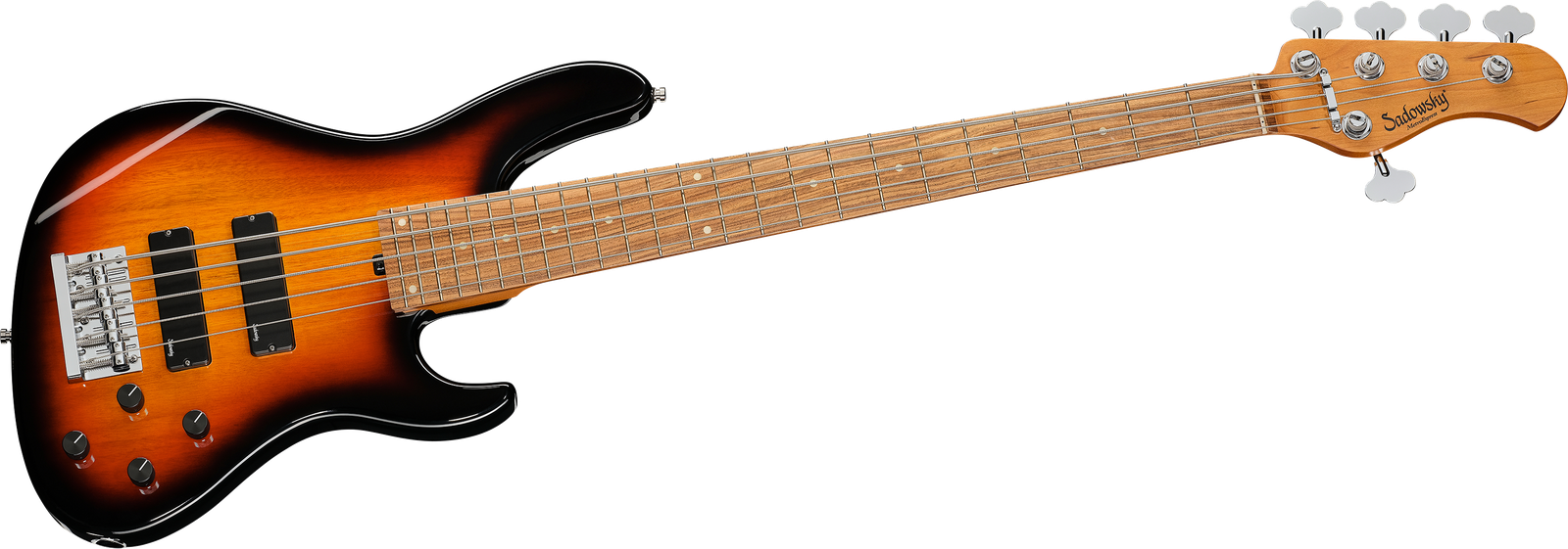 Sadowsky MetroExpress 24 Modern 5 Morado Tobacco Sunburst, five-string bass guitar