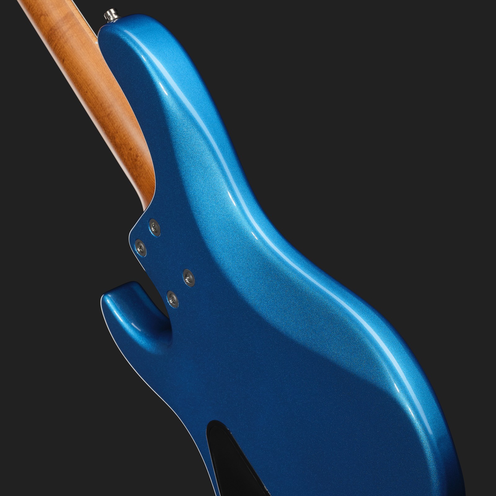 Rear view, Sadowsky MetroExpress 24 Modern 4 Maple Ocean Blue, bass guitar