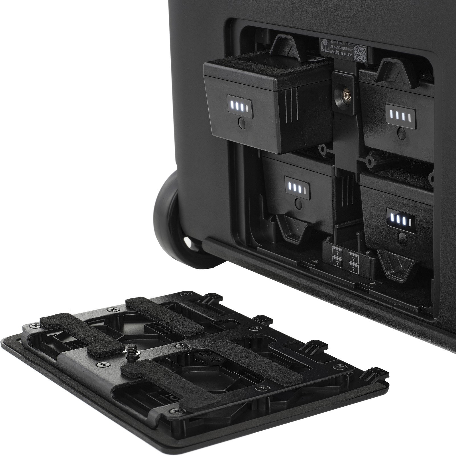 Akku-Steckplätze des LD Systems ANNY 12 Bluetooth-Lautsprechers