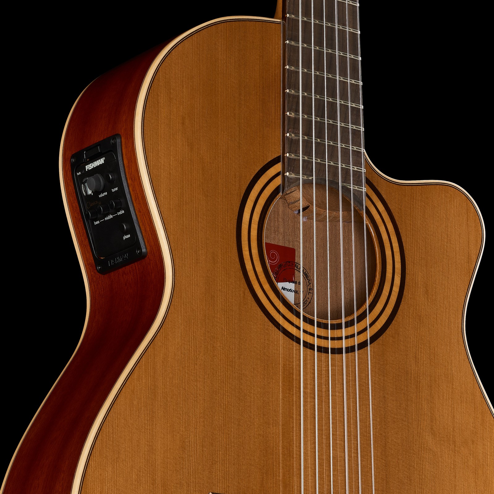 Korpus der Alhambra CS-1 CW E1 Akustikgitarre mit Fishman Tonabnehmersystem