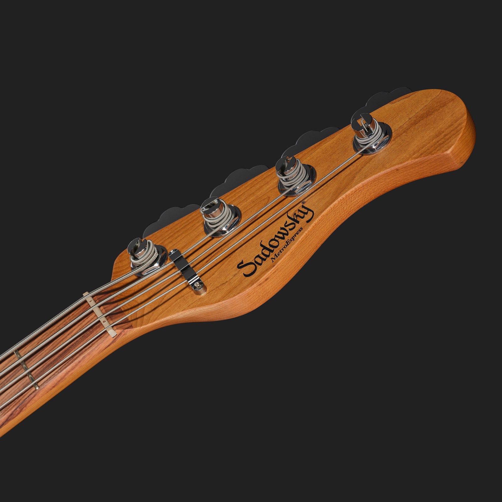 Headstock, Sadowsky MetroExpress 24 Modern 4 Morado Candy Apple Orange, bass guitar