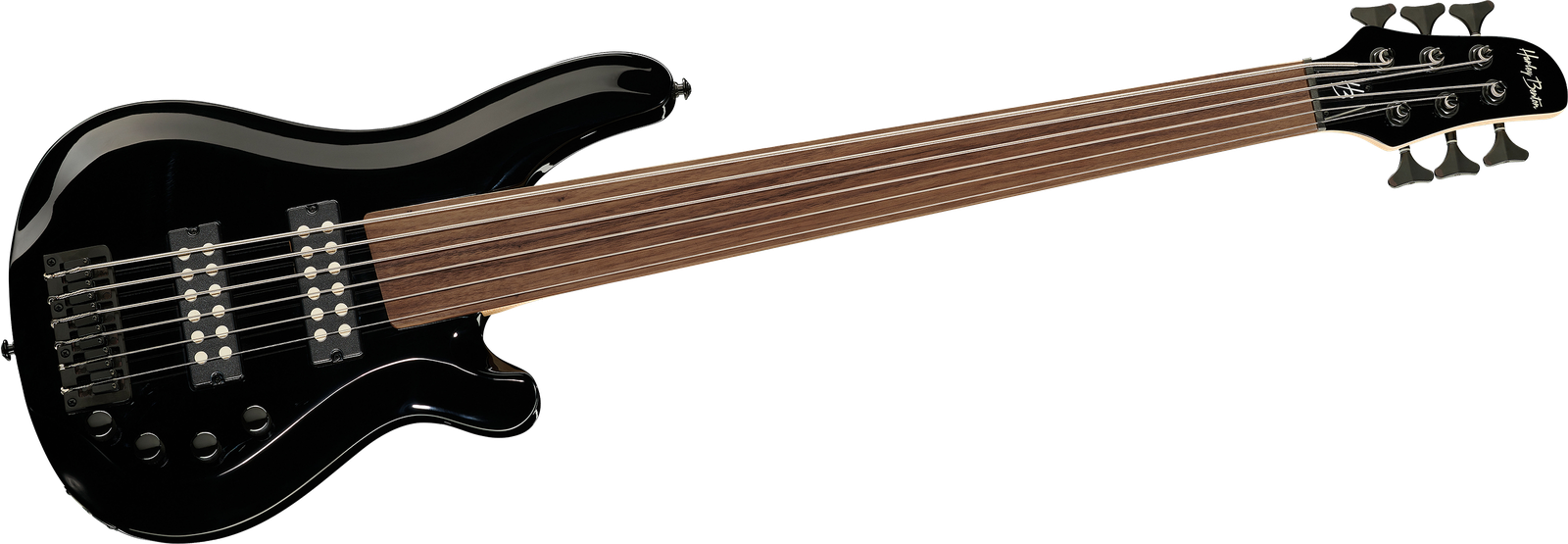 6-saitiger Fretless Bass Harley Benton B-650FL BK Progressive Series