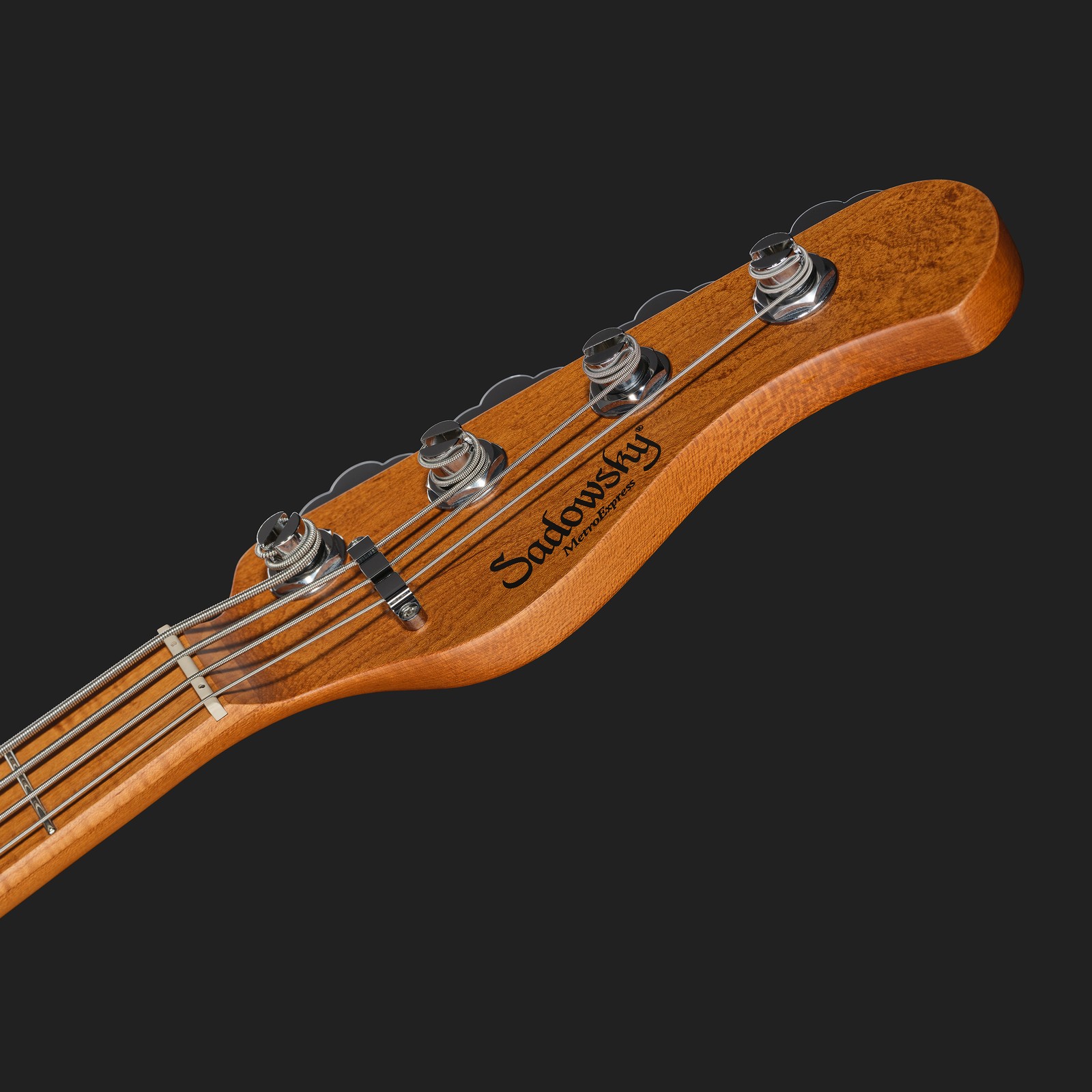 Headstock, Sadowsky MetroExpress 24 Modern 4 Maple Ocean Blue, bass guitar