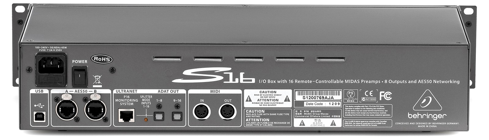 Behringer S16 digital stage box