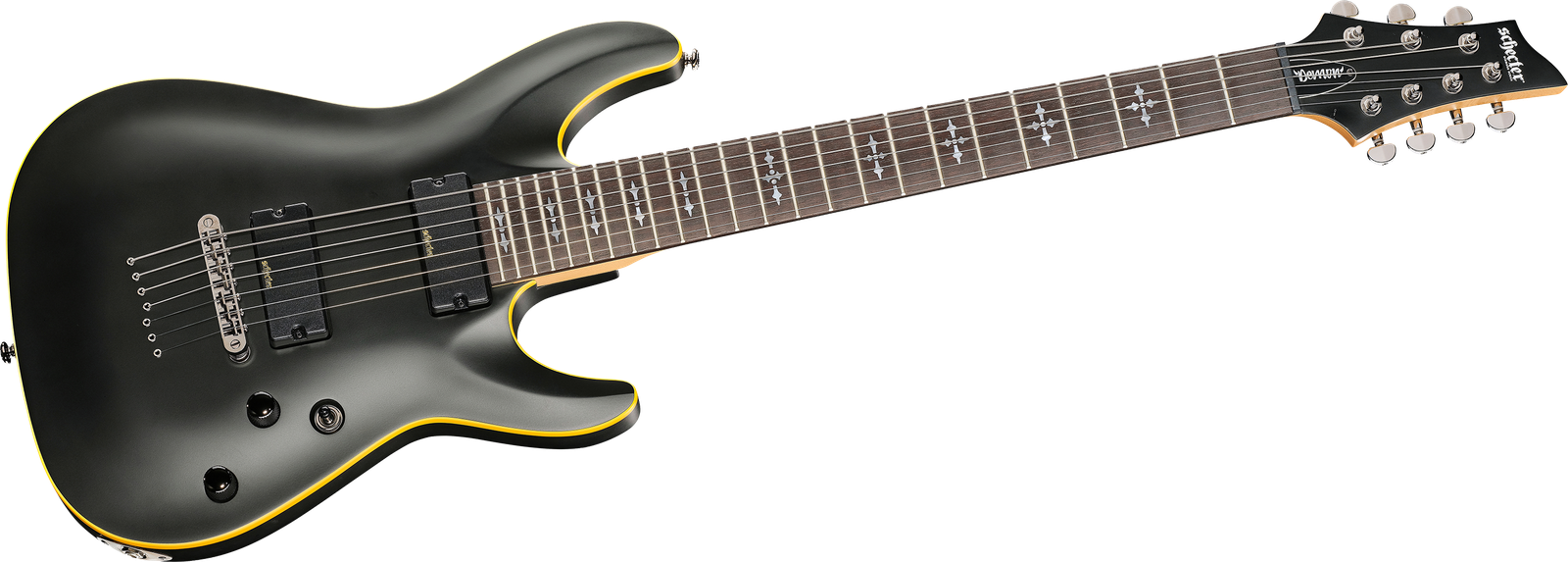 Schecter Demon-7 Satin Black 7-Saiter E-Gitarre