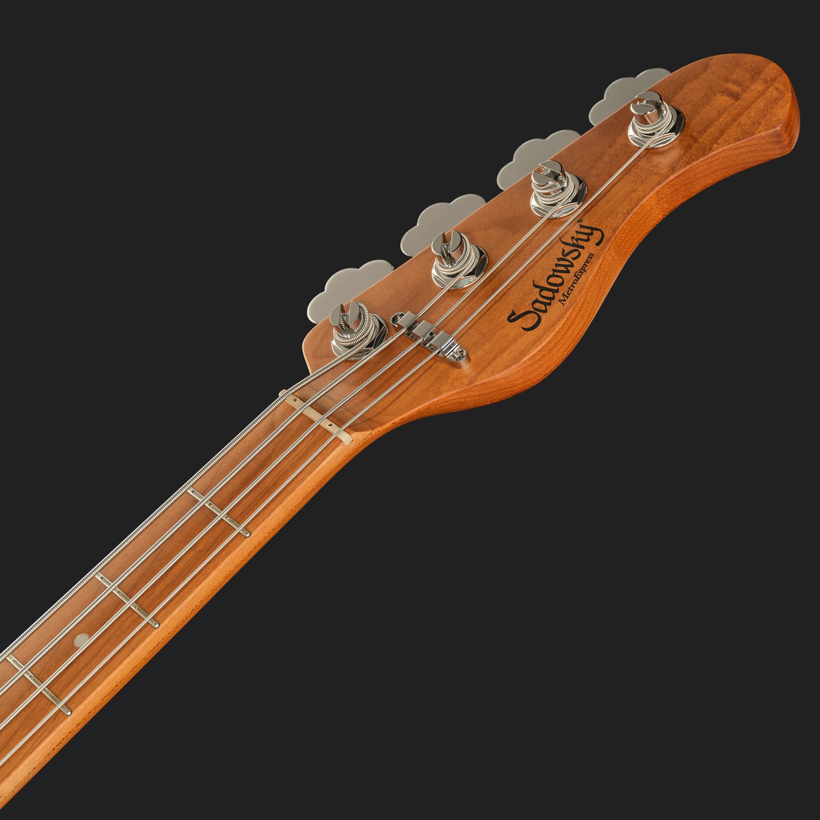 Headstock, Sadowsky MetroExpress 21 Vintage M4 Maple White, electric bass guitar