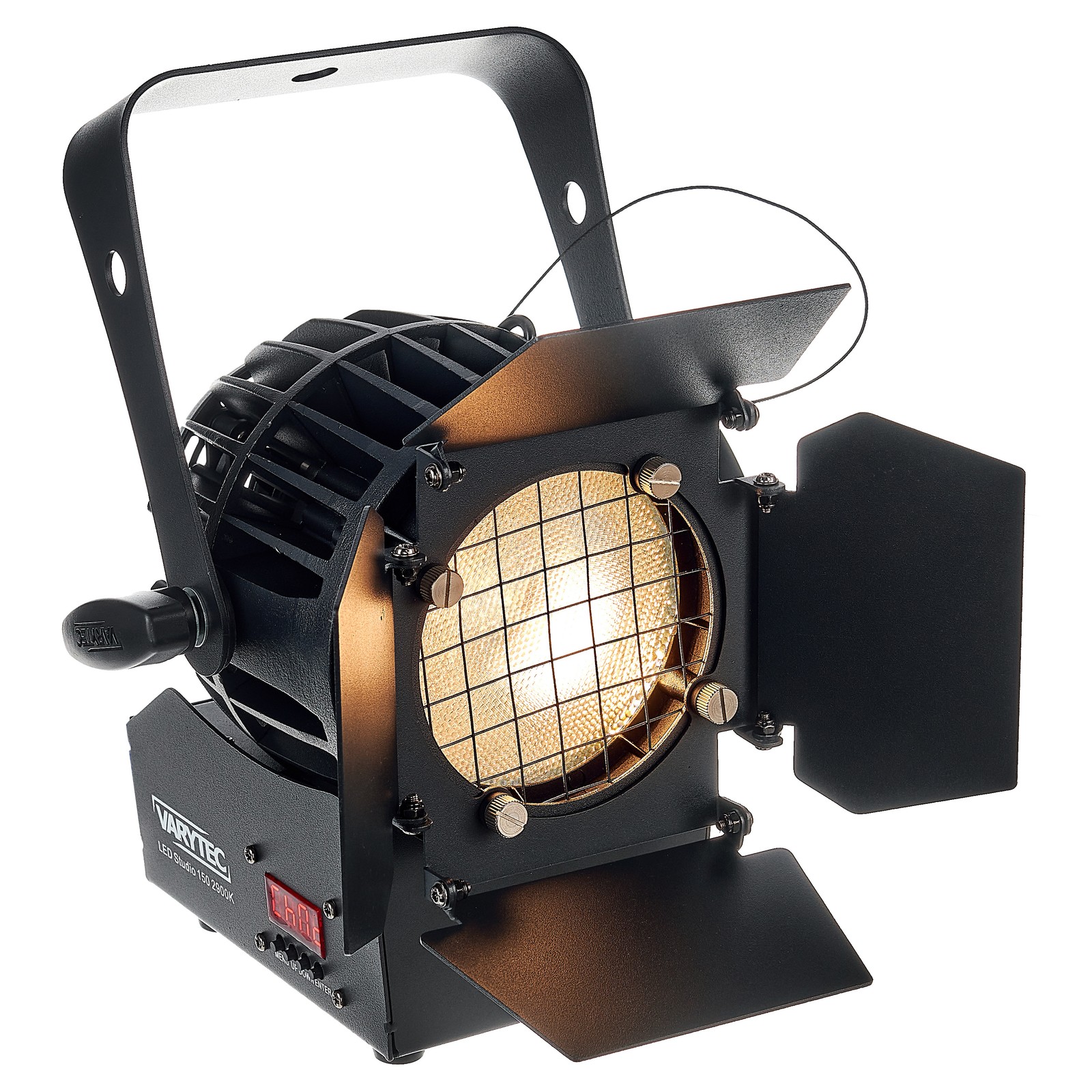 Varytec LED Studio 150 2900K spotlight, oblique front view