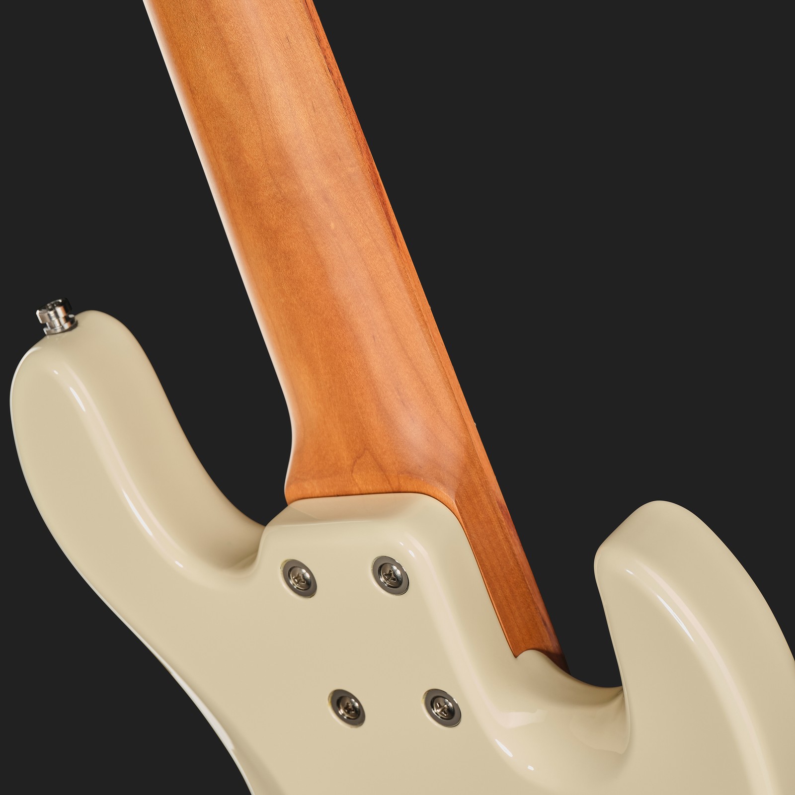 Sadowsky MetroExp21 HybPJ5 Mor LH WH, left-handed five-string bass, rear view