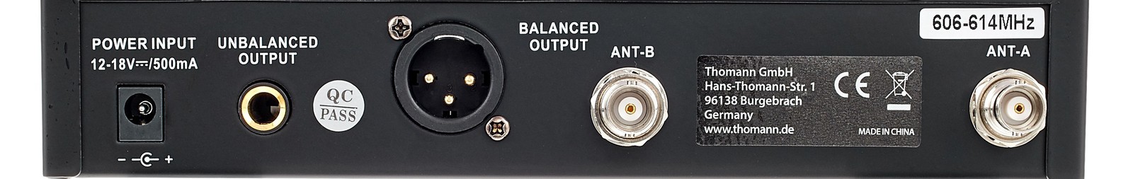 Rückseite des the t.bone freeU PT 600 Empfängers