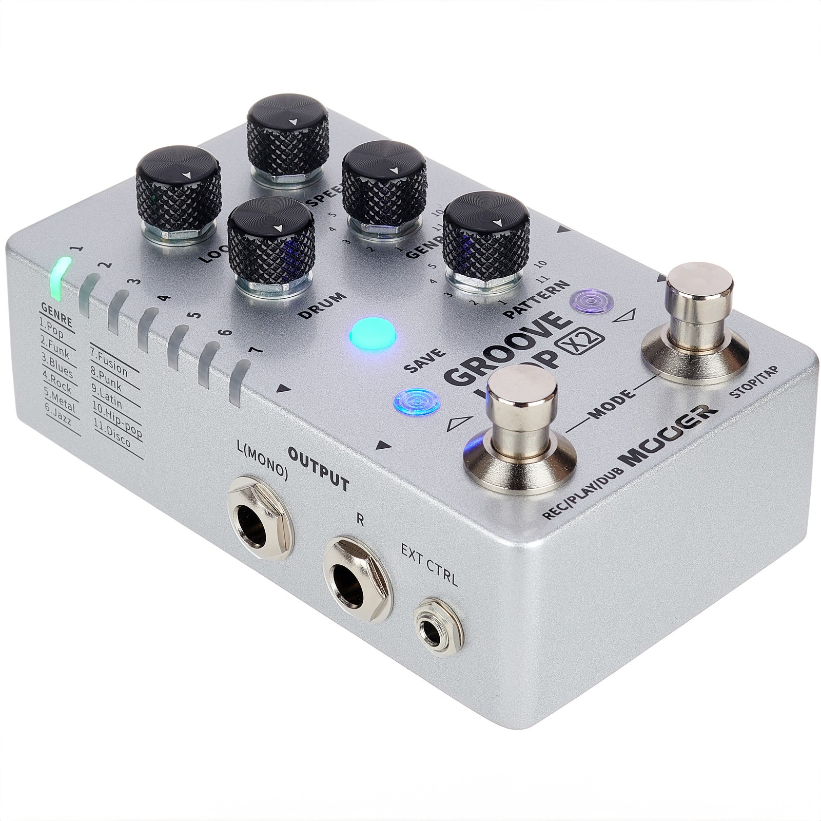 Mooer Groove Loop X2 stereo looper and drum machine