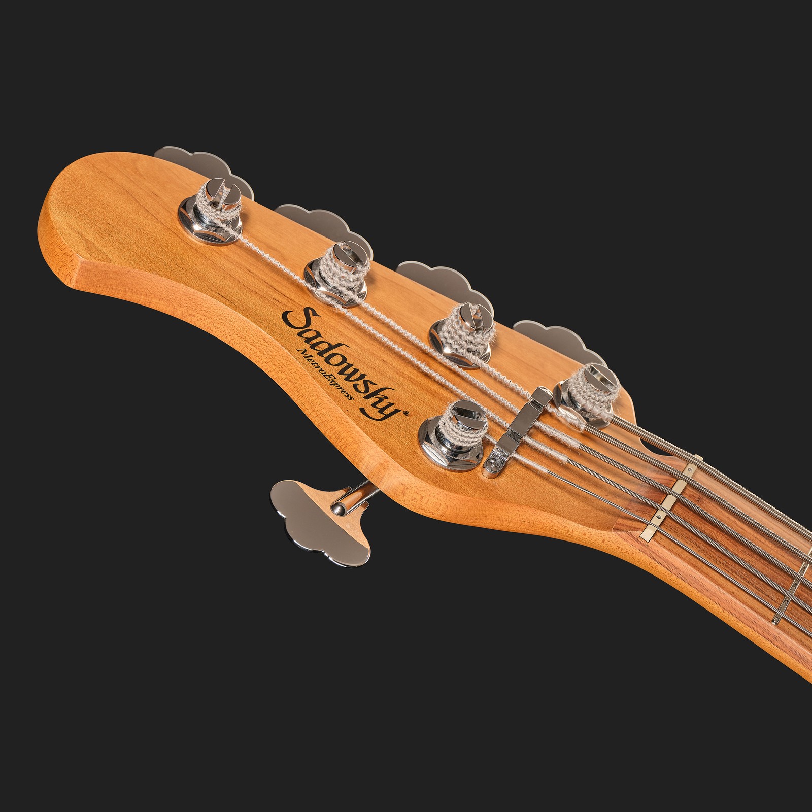 Sadowsky MetroExp21 HybPJ5 Mor LH WH, left-handed five-string bass, headstock