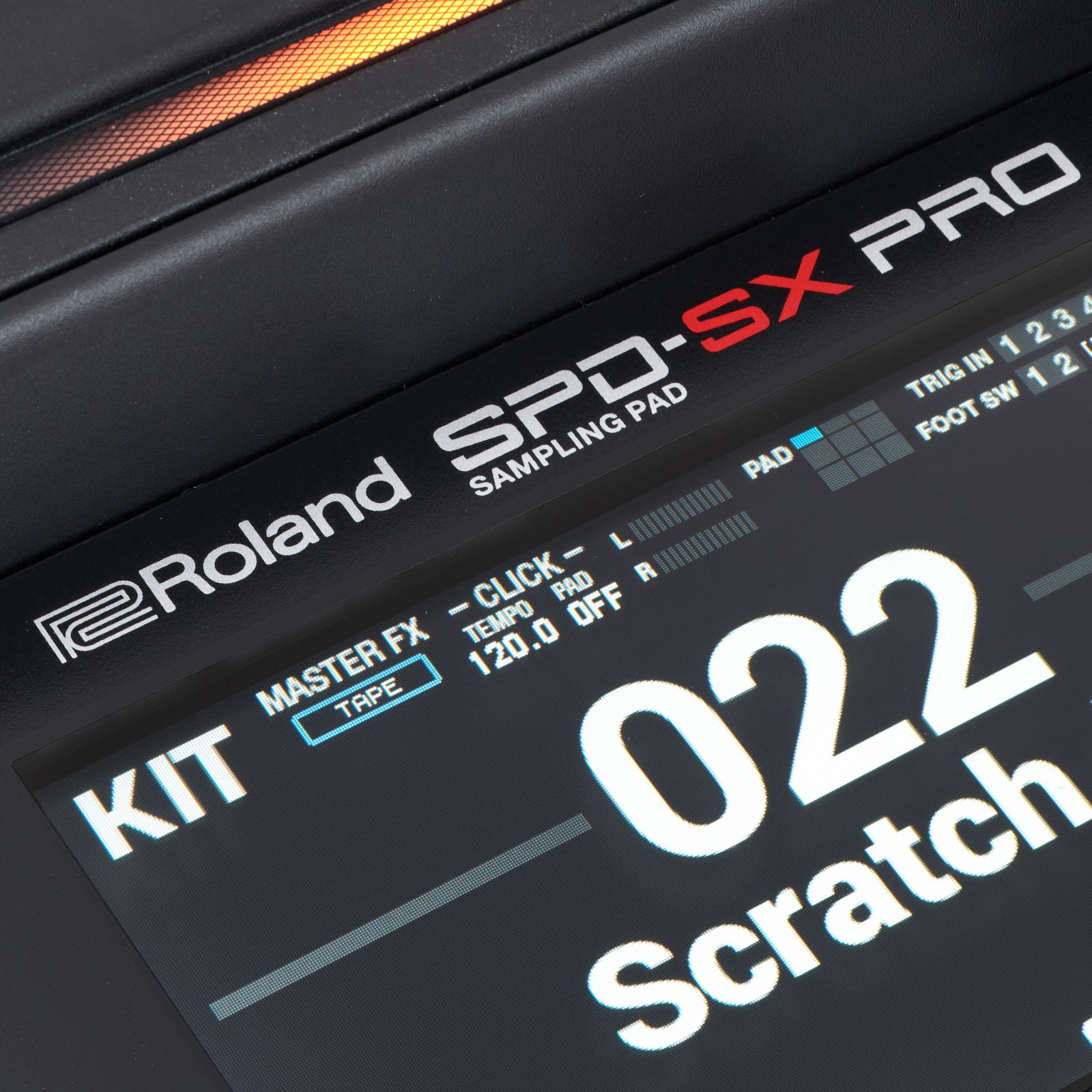 Roland SPD-SX PRO Sampling Pad display