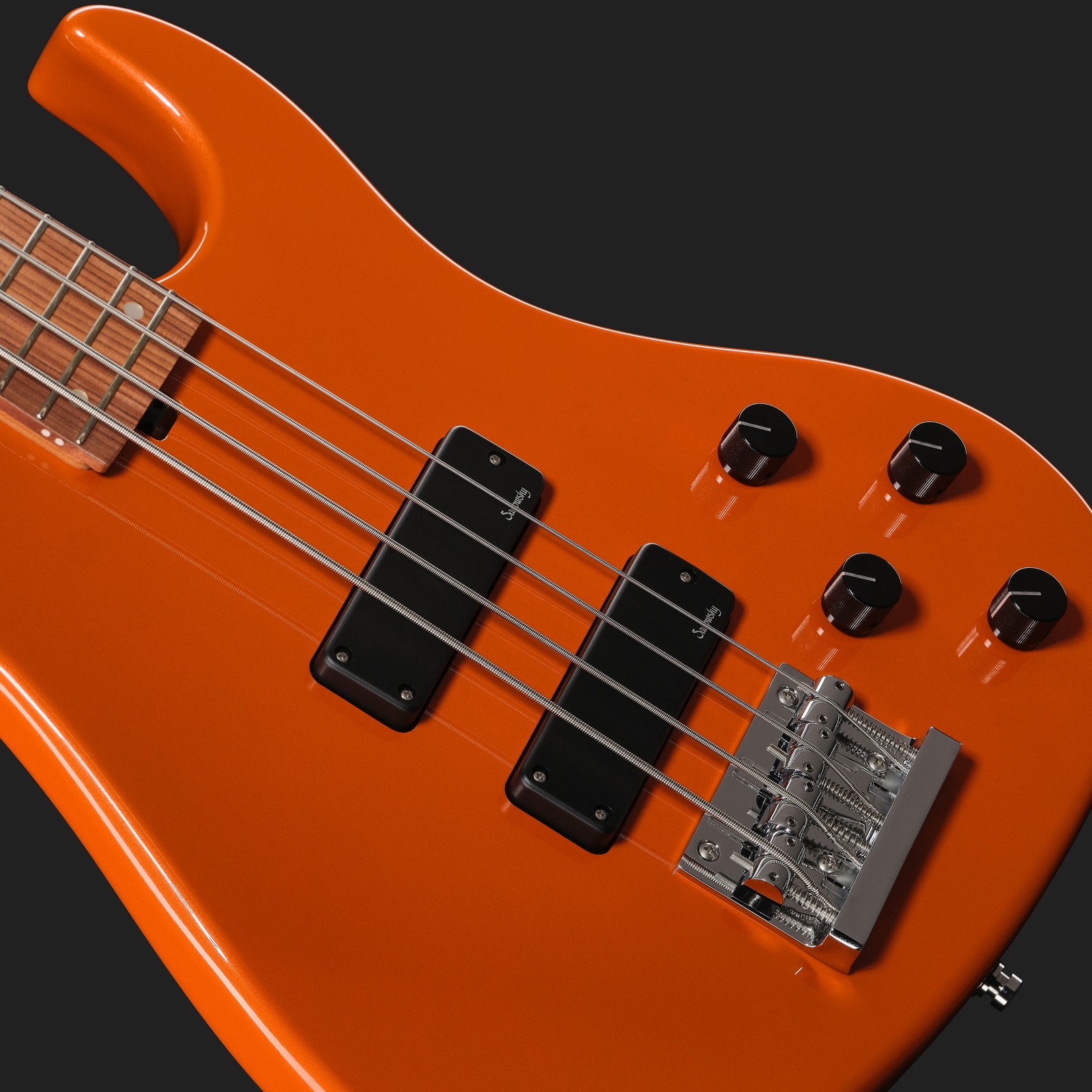 Top, Sadowsky MetroExpress 24 Modern 4 Morado Candy Apple Orange, bass guitar