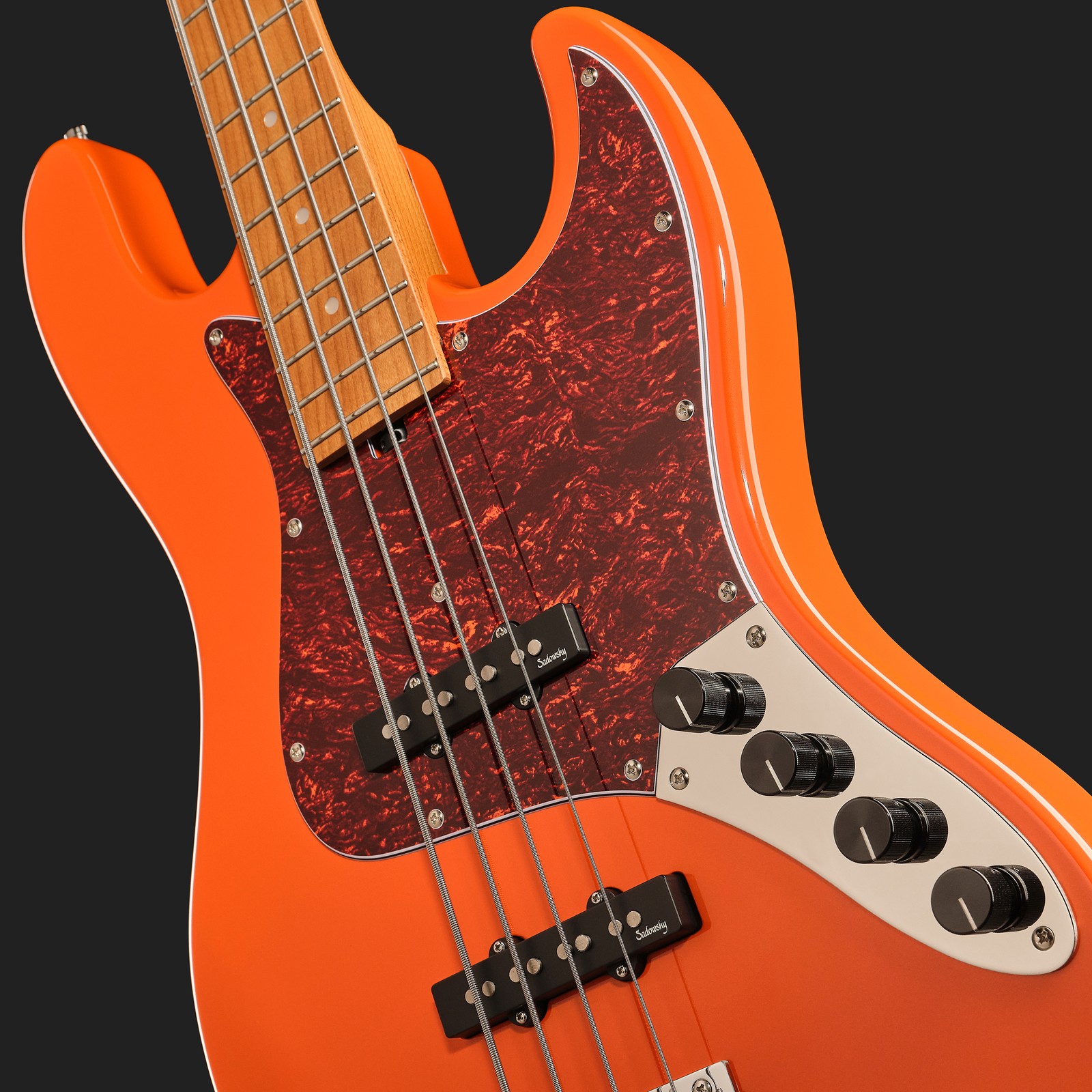 Top, Sadowsky MetroExpress 21 Vintage JJ4 Maple Orange, bass guitar