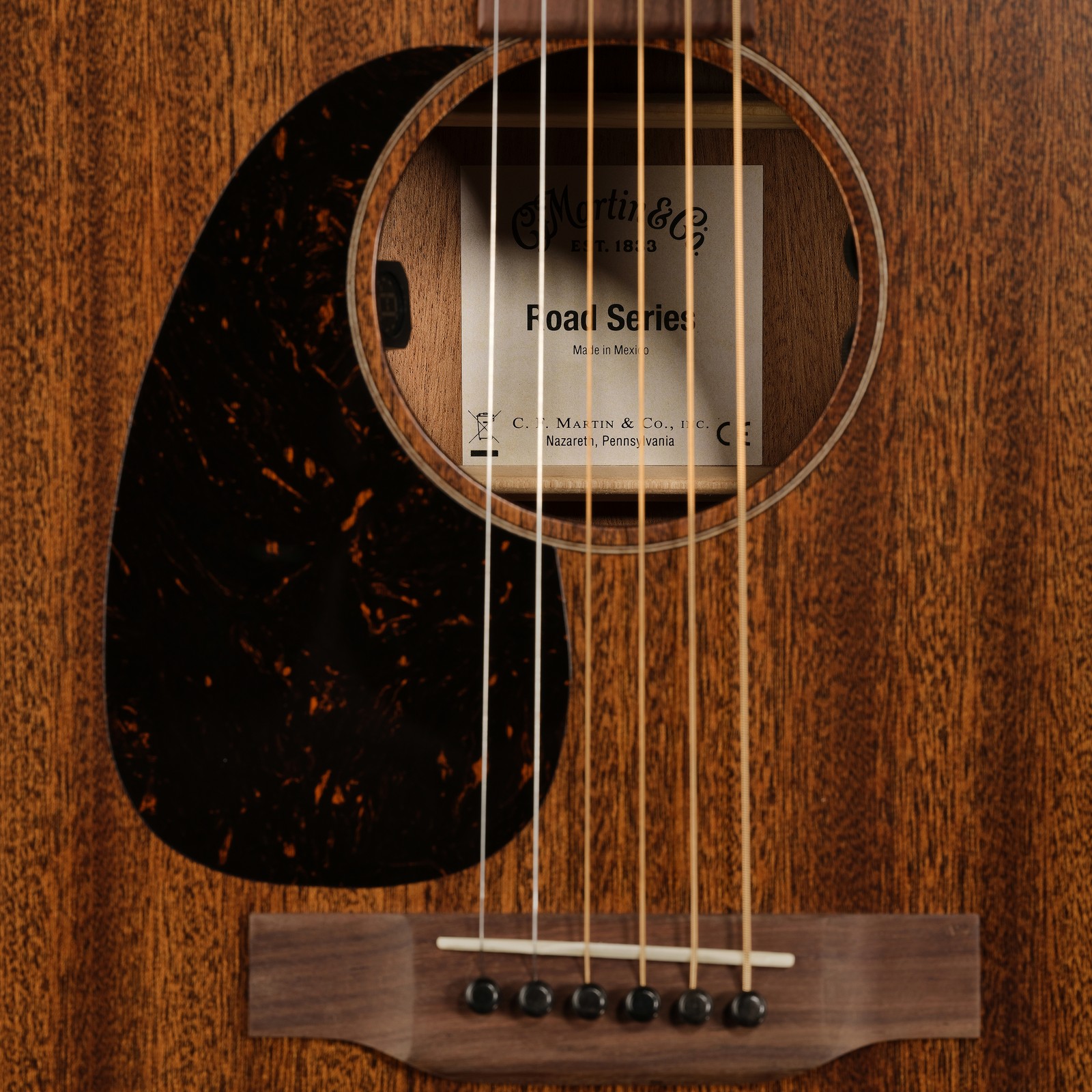 Martin Guitar D-10E Retro Sapele LH, Decke