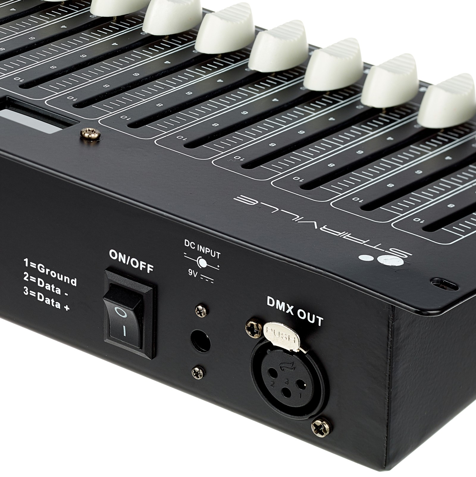 Stairville DDC-12 LCD DMX Controller Rückseite mit Anschlüssen