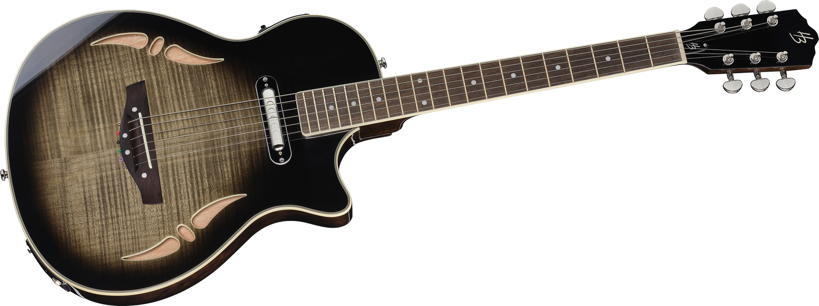 Westerngitarre E-Gitarre Harley Benton Custom Line Nashville-Steel von vorne