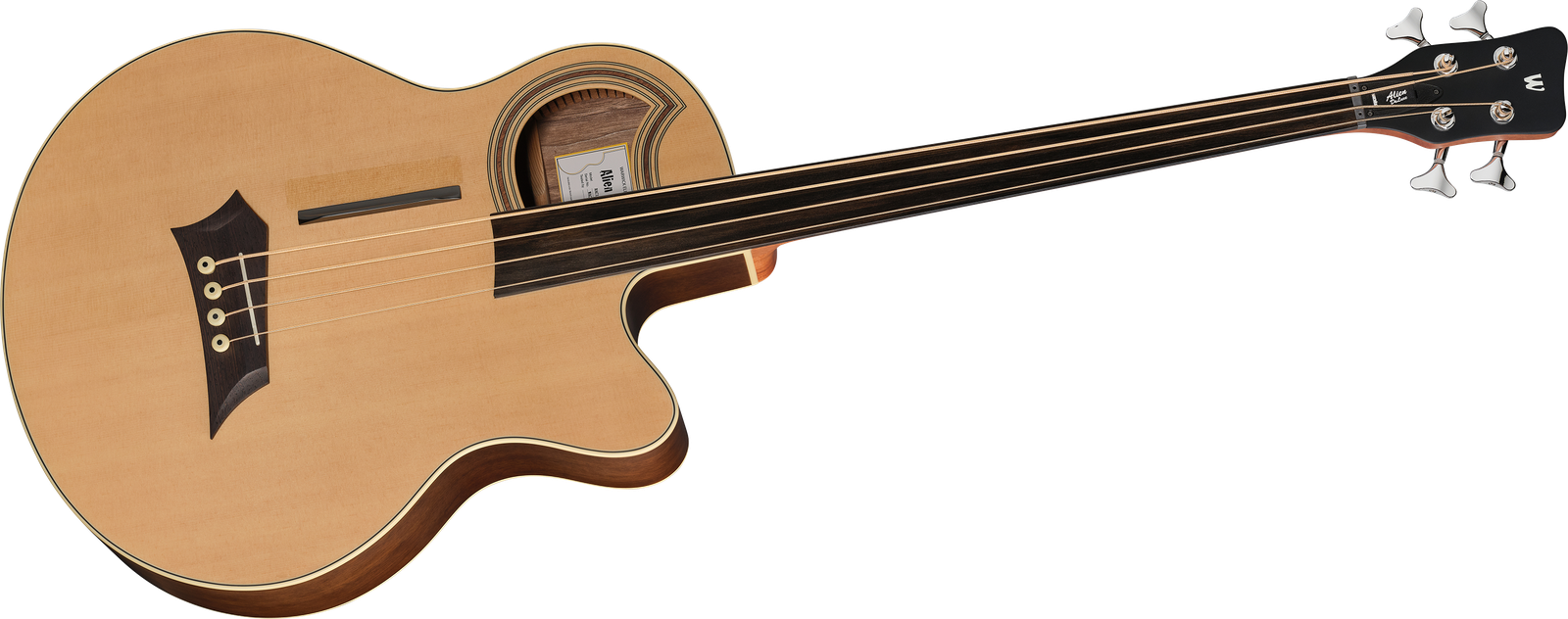 Warwick Alien Deluxe 4 Hybrid Thinline Fretless, acoustic bass